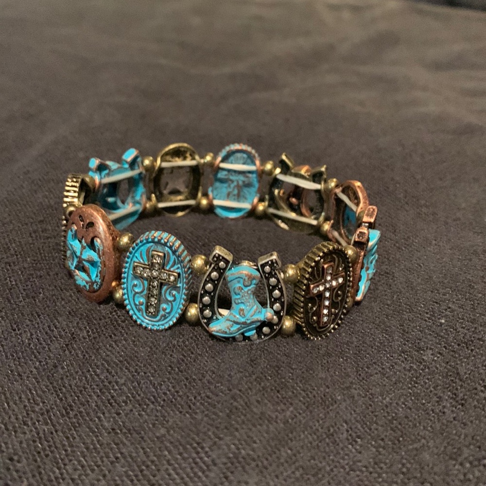 (Multicolored) Turquoise Adjustable Bracelet